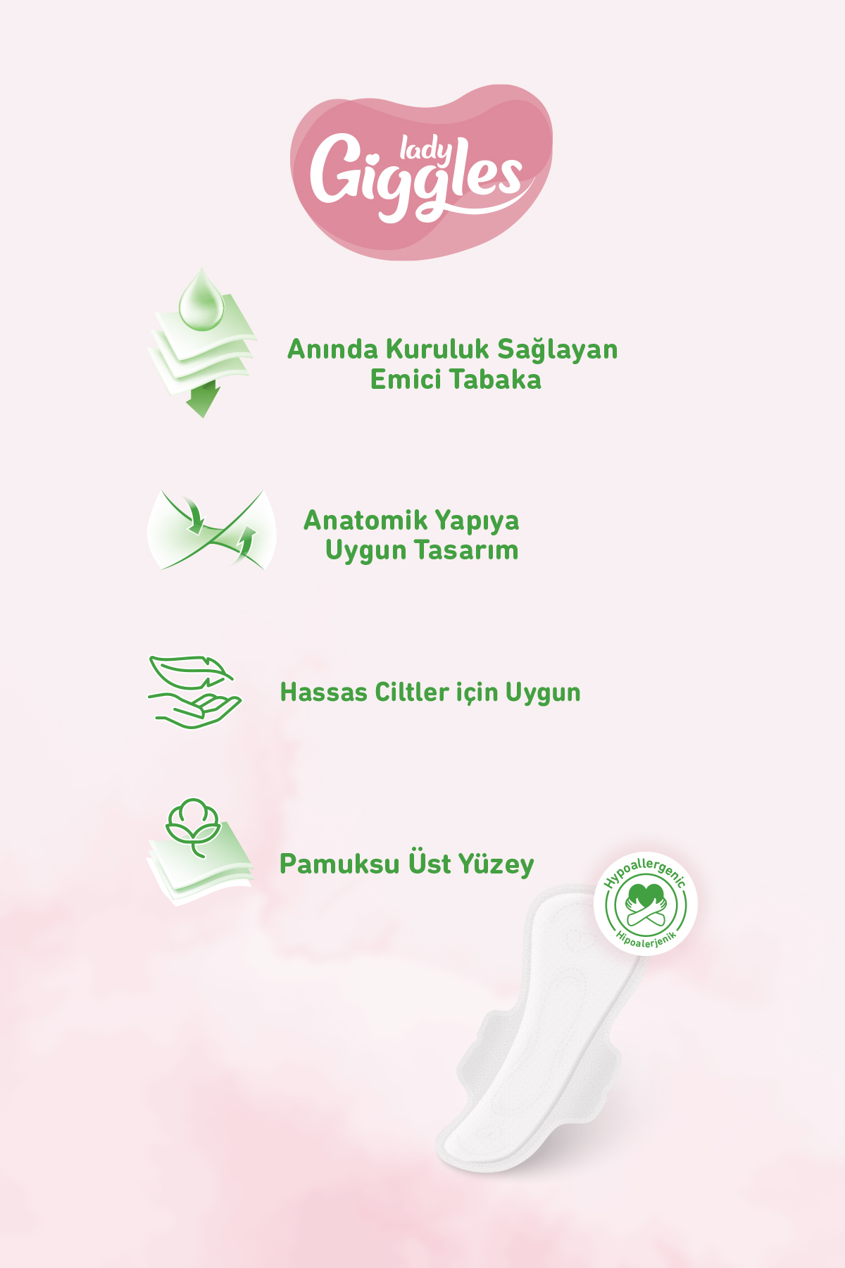 Giggles Lady Soft Hijyenik Ped Uzun Dev Fırsat Paketi 84 Adet